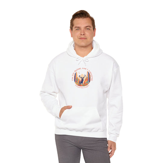 Inspirational Unisex Heavy Blend™ Hooded Sweatshirt – "The Elk, called, and I answered" Design