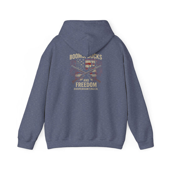 "Booms, Bucks & Freedom" – Patriotic Hunting Hoodie
