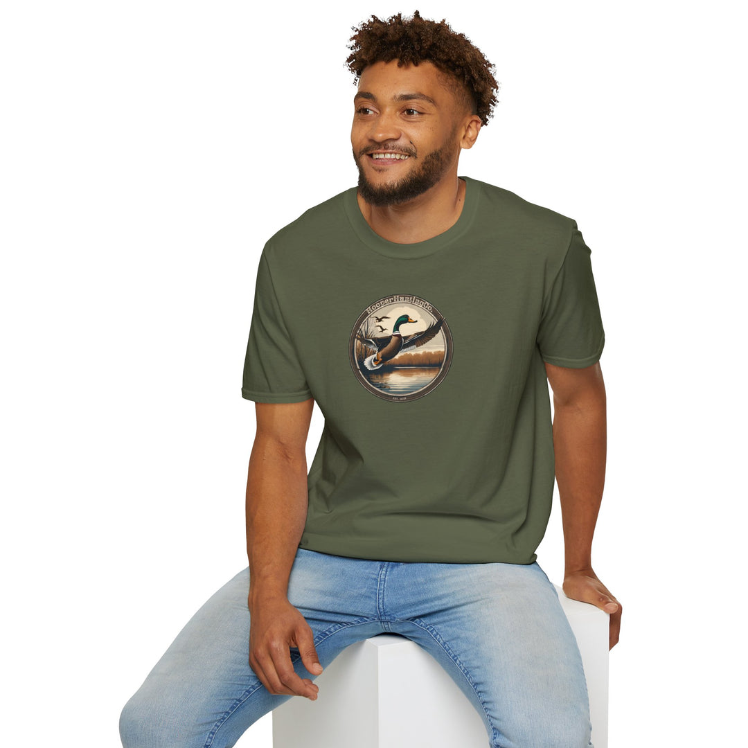 Nature-Inspired Unisex Softstyle T-Shirt - Wildlife Adventure Design