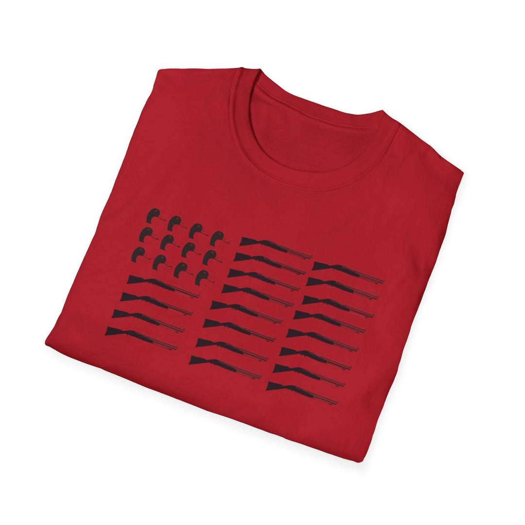 Patriotic Unisex Softstyle T-Shirt - Stylish American Flag Design