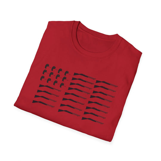 Patriotic Unisex Softstyle T-Shirt - Stylish American Flag Design