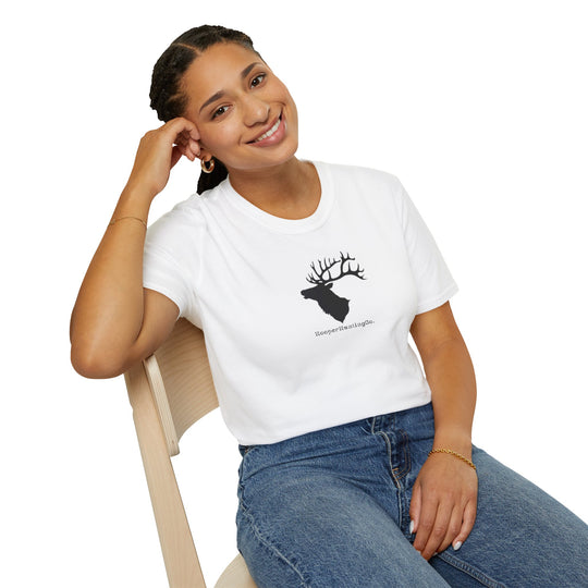 ELK Silhouette Unisex Softstyle T-Shirt - Nature Lover's Tee