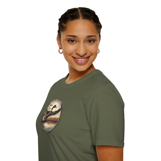 Nature-Inspired Unisex Softstyle T-Shirt - Wildlife Adventure Design