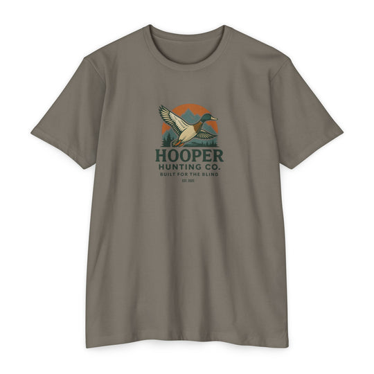 "Mallard flying over mountain design" - T-Shirt