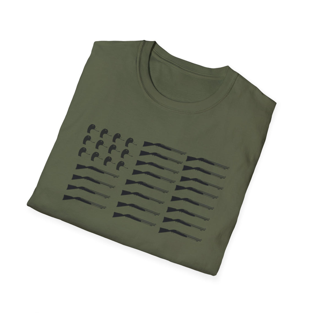 Patriotic Unisex Softstyle T-Shirt - Stylish American Flag Design