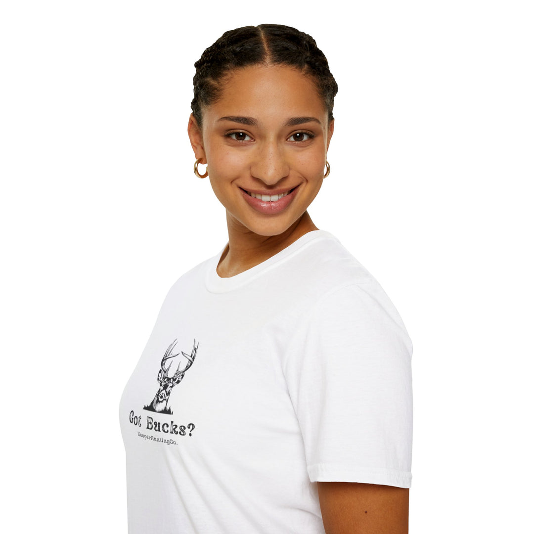 Got Bucks? Unisex Softstyle T-Shirt for Hunting Enthusiasts