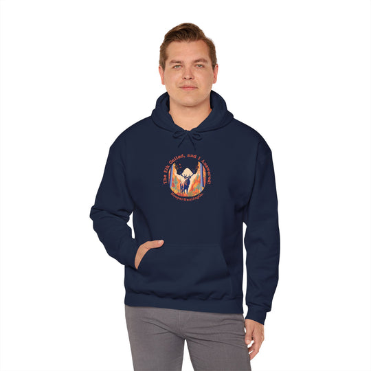 Inspirational Unisex Heavy Blend™ Hooded Sweatshirt – "The Elk, called, and I answered" Design