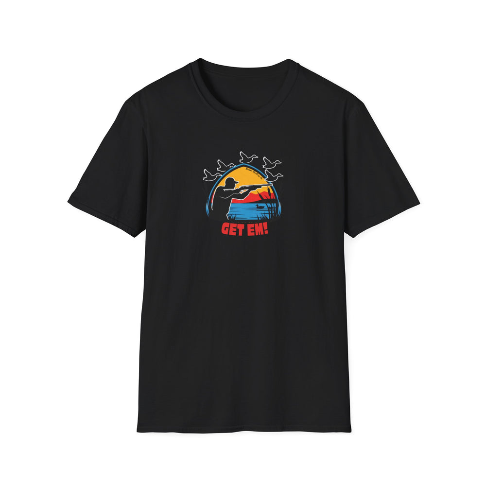 Get Em! Vintage-Inspired Unisex Softstyle T-Shirt for Outdoor Enthusiasts