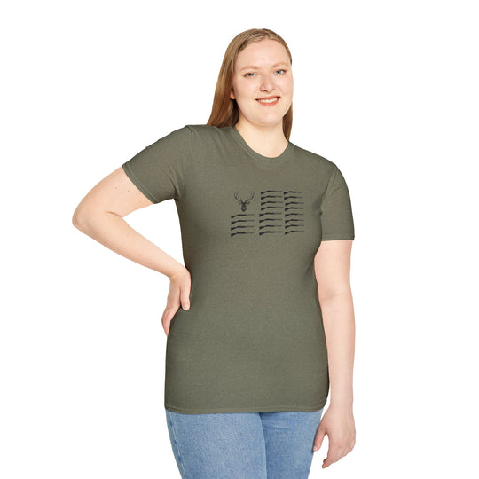 Minimalist Deer Graphic Unisex Softstyle T-Shirt