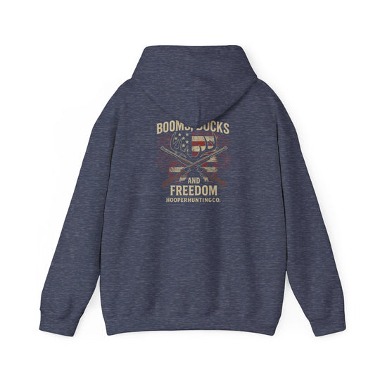 "Booms, Bucks & Freedom" – Patriotic Hunting Hoodie