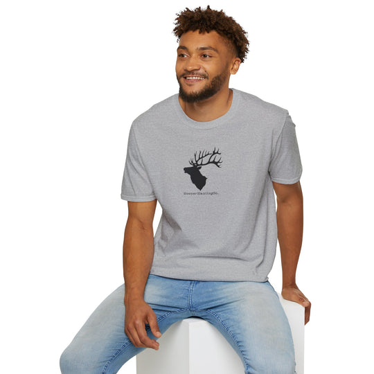 ELK Silhouette Unisex Softstyle T-Shirt - Nature Lover's Tee