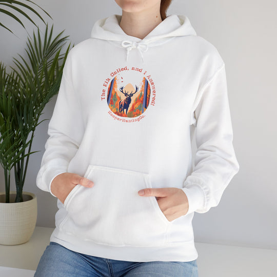 Inspirational Unisex Heavy Blend™ Hooded Sweatshirt – "The Elk, called, and I answered" Design