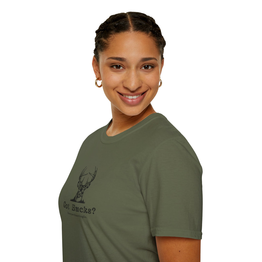 Got Bucks? Unisex Softstyle T-Shirt for Hunting Enthusiasts