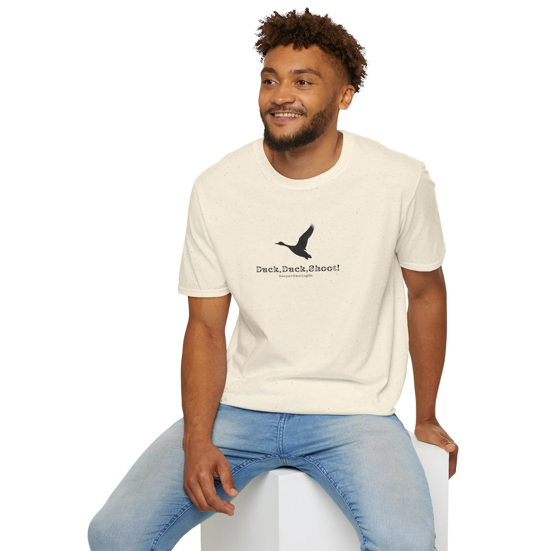 Unisex Softstyle T-Shirt - "Duck, Duck, Shoot!" Outdoor Adventure Tee