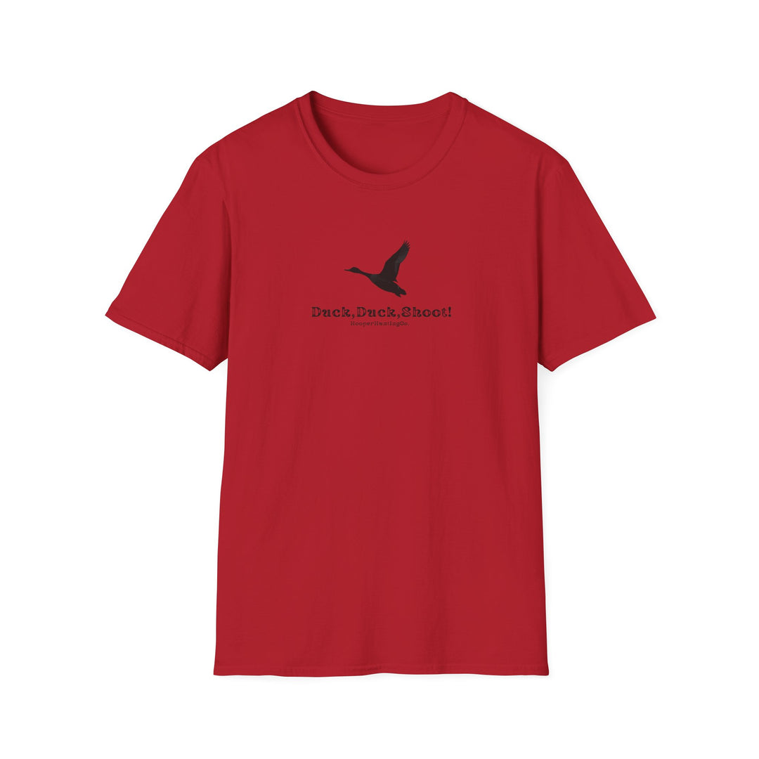 Unisex Softstyle T-Shirt - "Duck, Duck, Shoot!" Outdoor Adventure Tee