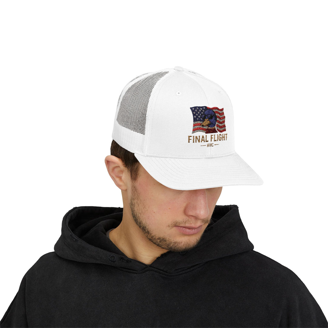 Final Flight – Patriotic Duck Trucker Hat
