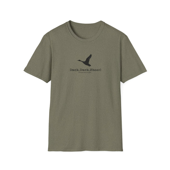 Unisex Softstyle T-Shirt - "Duck, Duck, Shoot!" Outdoor Adventure Tee