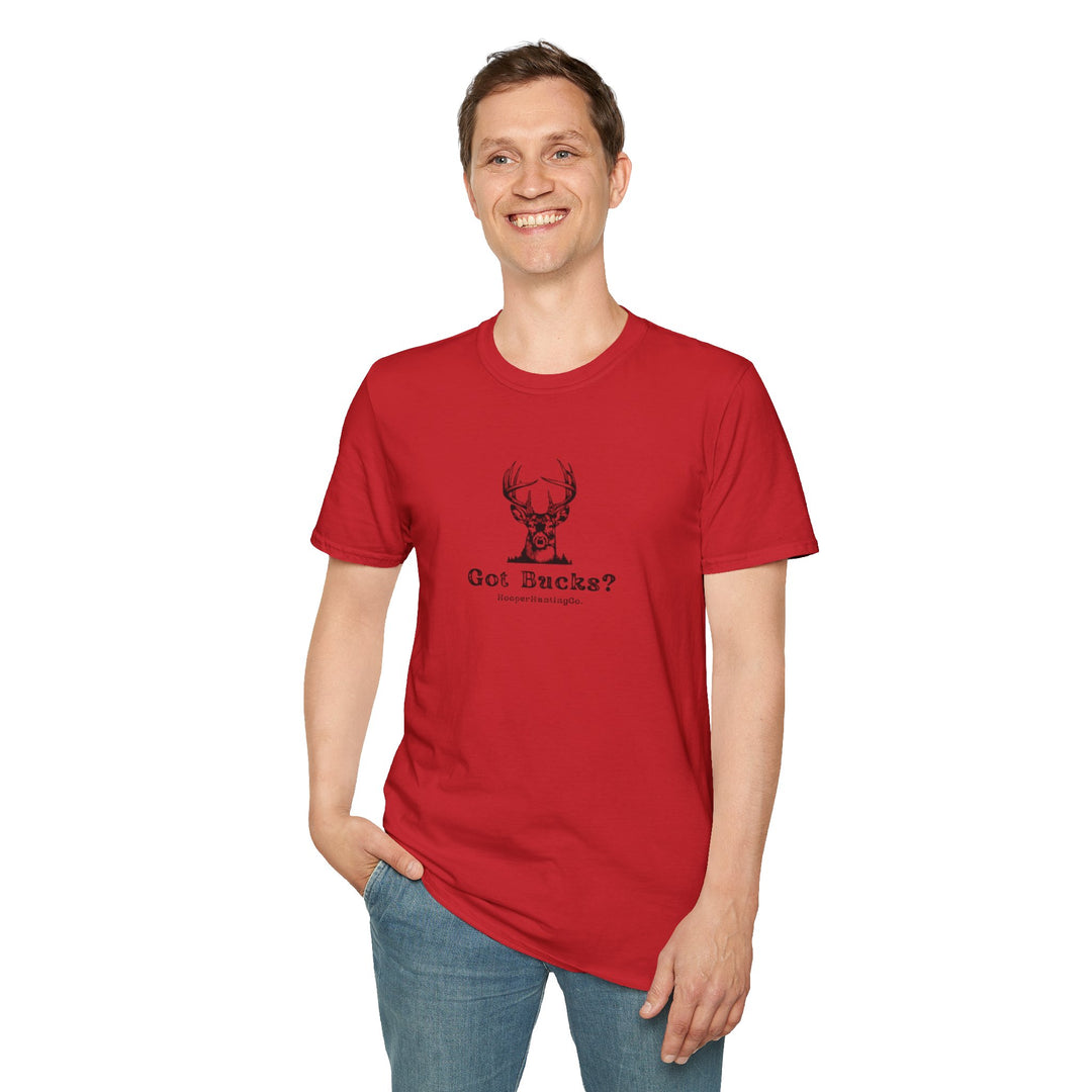 Got Bucks? Unisex Softstyle T-Shirt for Hunting Enthusiasts