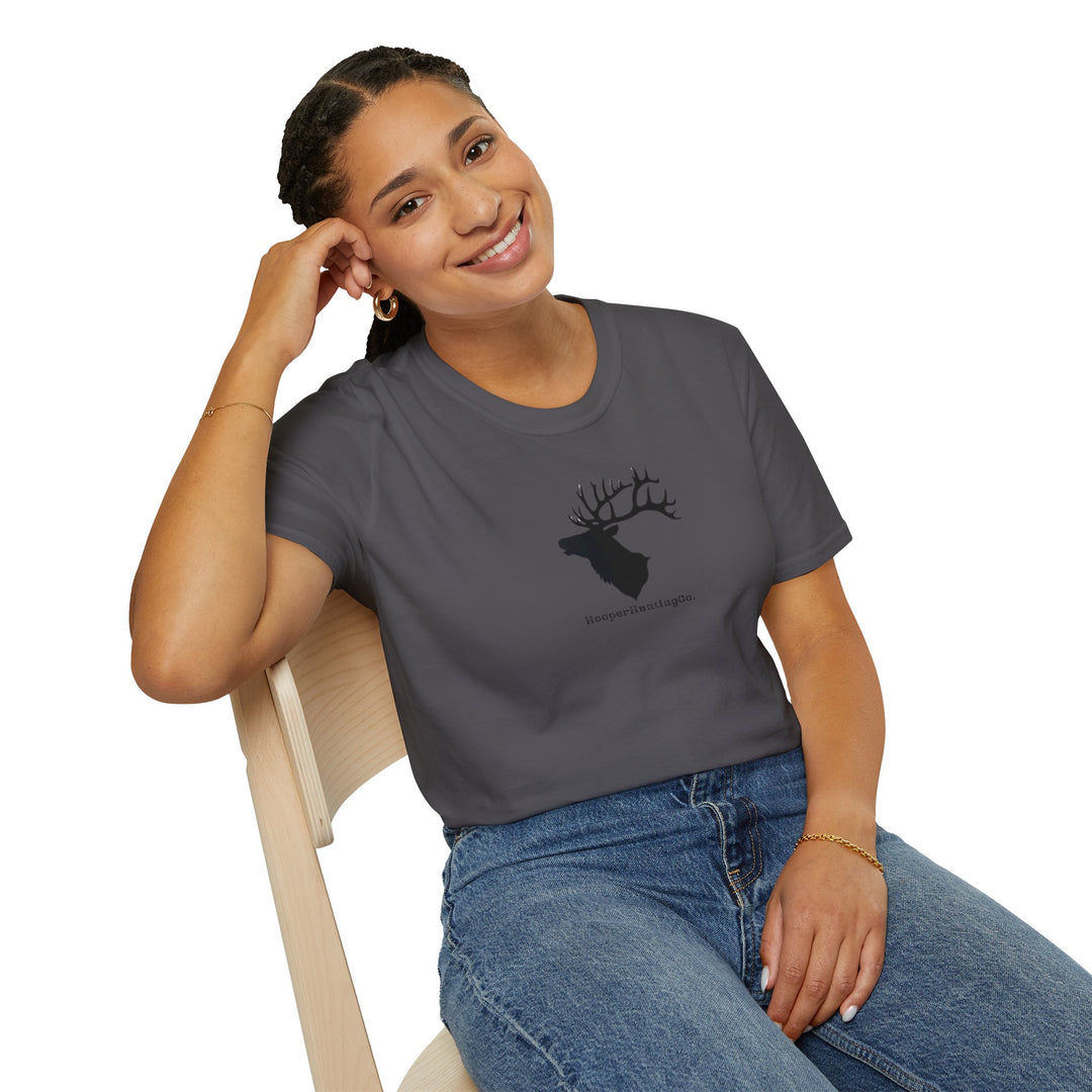 ELK Silhouette Unisex Softstyle T-Shirt - Nature Lover's Tee