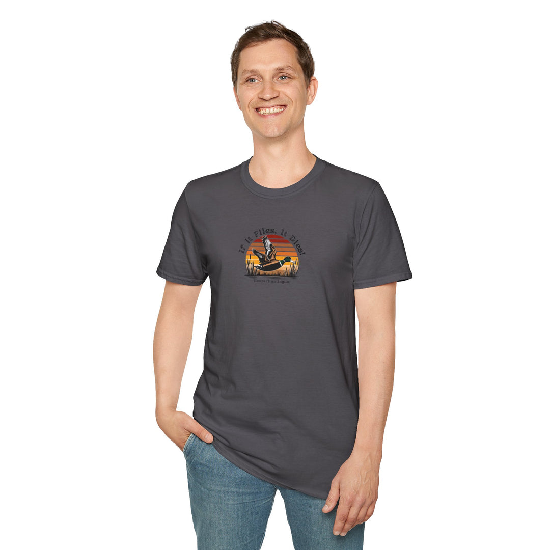 Retro Airplane Graphic T-Shirt - 'If it Flies, It dies!'