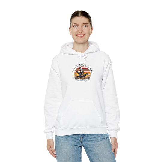 "If it flies, It dies" Hoodie for Adventure Lovers - Unisex Heavy Blend™ Sweatshirt