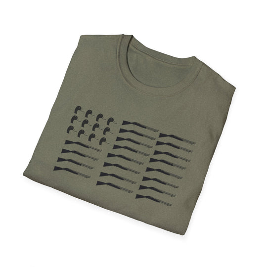 Patriotic Unisex Softstyle T-Shirt - Stylish American Flag Design