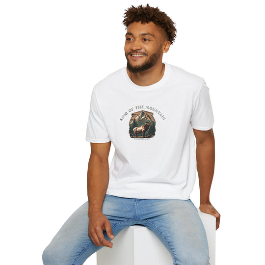 Unisex Softstyle T-Shirt - 'King of the Mountain' Nature Graphic Tee