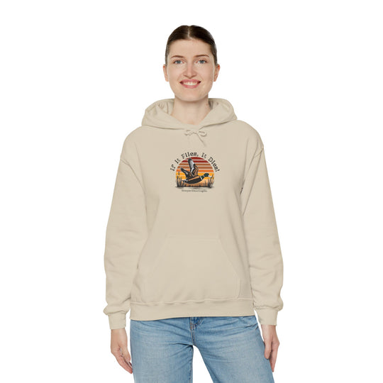 "If it flies, It dies" Hoodie for Adventure Lovers - Unisex Heavy Blend™ Sweatshirt