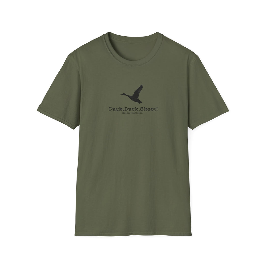 Unisex Softstyle T-Shirt - "Duck, Duck, Shoot!" Outdoor Adventure Tee