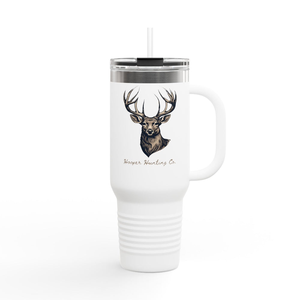 Buck Deer Insulated Travel Mug - 40oz Coffee and Beverage Tumbler for Outdoor Enthusiasts