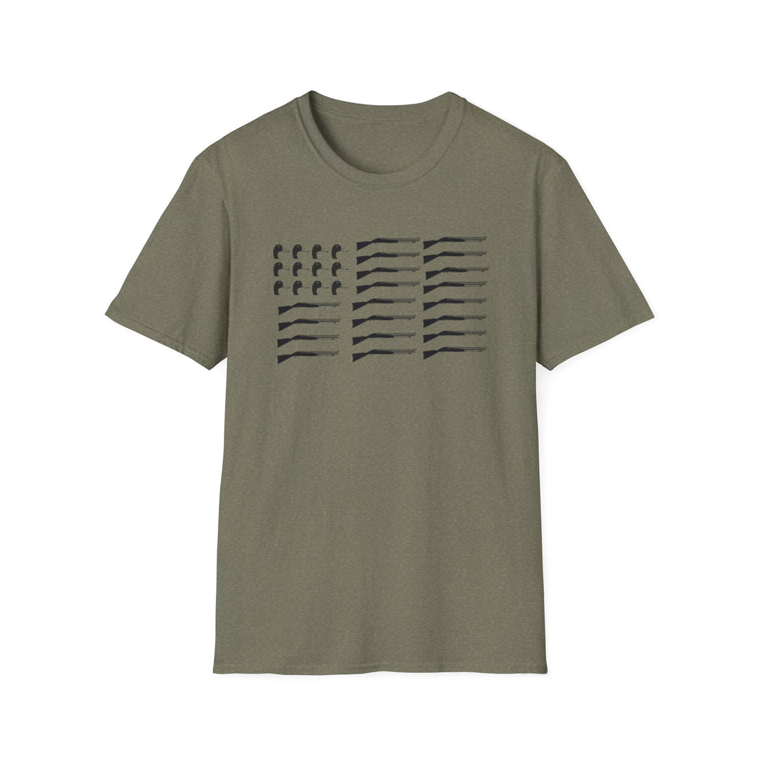 Patriotic Unisex Softstyle T-Shirt - Stylish American Flag Design