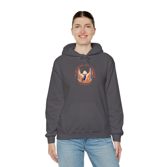 Inspirational Unisex Heavy Blend™ Hooded Sweatshirt – "The Elk, called, and I answered" Design