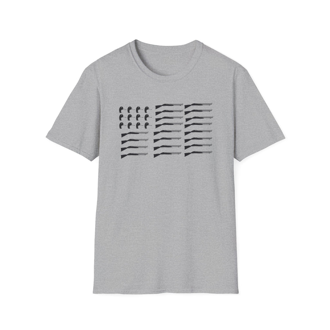 Patriotic Unisex Softstyle T-Shirt - Stylish American Flag Design