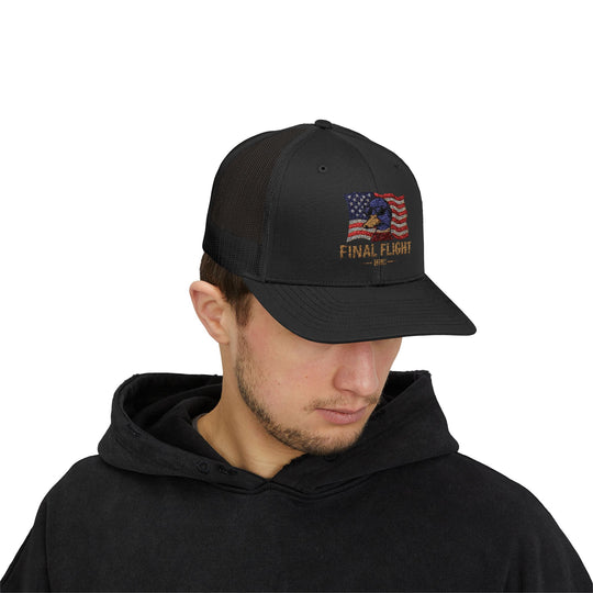 Final Flight – Patriotic Duck Trucker Hat