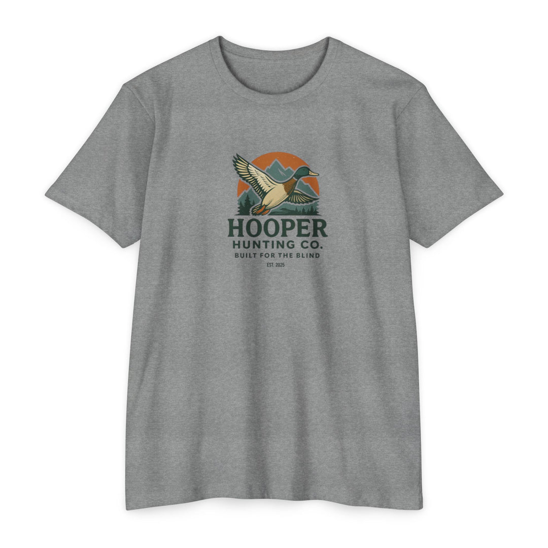 "Mallard flying over mountain design" - T-Shirt