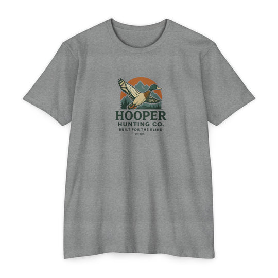 "Mallard flying over mountain design" - T-Shirt