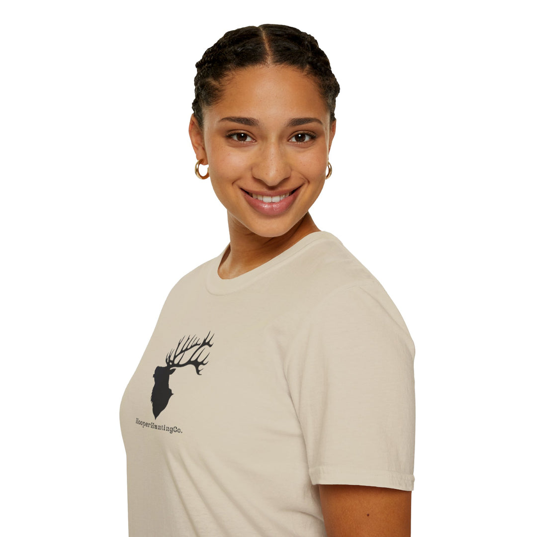 ELK Silhouette Unisex Softstyle T-Shirt - Nature Lover's Tee